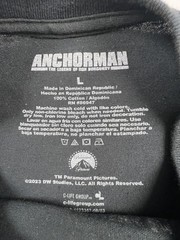 C-LIFE GROUP Shirt Mens Large Black Anchorman Ron Burgundy Quote Graphic Tee