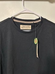 Free Planet Organic Cotton Men’s XL Black T-Shirt Crew Neck New NWT