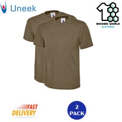 Uneek 1/2/4 PACK Unisex Classic T-Shirt Short Sleeve Work/ Casual Tee (UC301)
