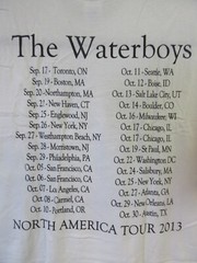 THE WATERBOYS OFFICIAL N.A. 2013 TOUR BAND CONCERT MUSIC T-SHIRT EXTRA LARGE