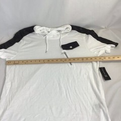New INC Cowl Neck TShirt Short Sleeve White Pure Men’s Large