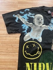Nirvana Kurt Cobain Band AOP Single Stitch T-Shirt M, XL , 2XL Modern Boot