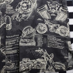Vintage Harley Davison biker Hawaiian style all over print button up Shirt 2XL