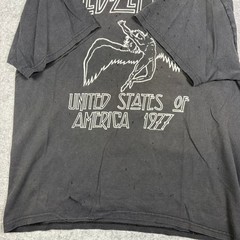 Vintage Led Zeppelin 1977 US Tour T-Shirt Hanes Distressed Black Large 2003