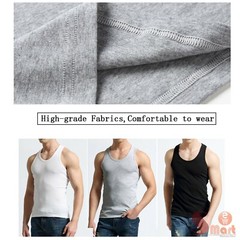 3 PC Mens 100% Cotton Tank Top A-Shirt Wife Beater Undershirt Workout Shirt