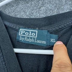 Polo Ralph Lauren T-Shirt Mens XL Black Cotton V-Neck Pony Logo Casual Classic