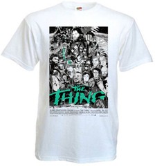 The Thing v82 T-shirt white movie poster horror John Carpenter all sizes S-5XL