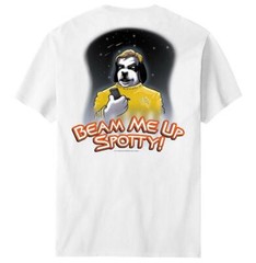 Star Trek Beam Me Up Spotty Kirk Big Dogs Tee Shirt Large 2X 3X 5X White Cotton