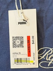 Puma Represent Blue Dusk Cotton Short Sleeve Graphic Shirt Size Extra Small