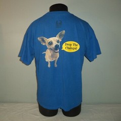 Vintage 1999 Taco Bell Drop The Chalupa Chihuahua Dog Shirt Adult L 1990s 90