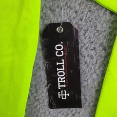 Troll Co Shirt Mens Small Long Sleeve Hi Vis Dirty Hands Clean Money Graphic