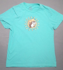 Buc-ees T Shirt Medium 38″ Blue Teal Best Days Short Sleeve