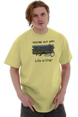 Life is Crap Drunk I Blacked Out Drinking Adult Short Sleeve Crewneck Tee