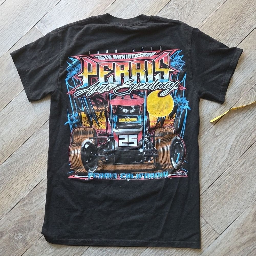 Black Perris Auto Speedway Graphic Tshirt Small