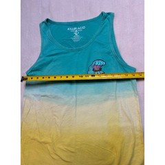 Killer Acid Limited Edition Tank Top Mens Large L Teal Yellow Ombre Surf Skater