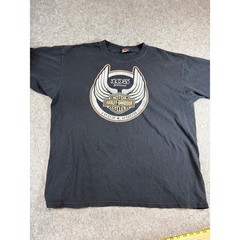 Harley Davidson Shirt Mens Black Graphic 105th Anniversary Motorcycle Tee 2XL