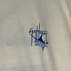 Guy Harvey Mens Shirt XXL Yellow Graphic Tee-Shirt Marlin Fishing Short Sleeve