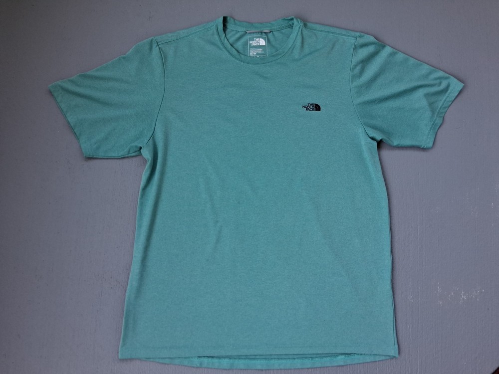 Men The North Face Crewneck T Shirt M Turquoise Breathable Lightweight Comfy