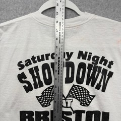 Bristol Tennessee Racing Shirt Mens XL White Short Track Night Race 2007 NASCAR
