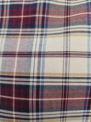 Claiborne checker beige red blue dress men top size L M69