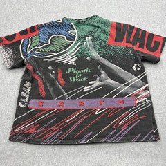 Plastic is Wack Reach Tee Men’s Medium Graphic AOP Eco Clean Earth Crew Shirt