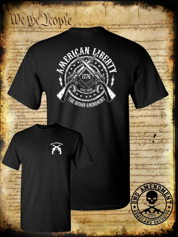 American Liberty 2nd Amendment AR-15 T-Shirt – 1776 USA Pro-Gun Firearm Rights