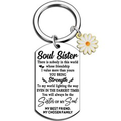 Soul Sister Gifts For Women Friendship Keychain Gifts For Friends Female Birt…