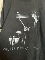 Vintage Gene Krupa Shirt Mens L Black 90s Single Stitch Jazz Drummer Music FOTL