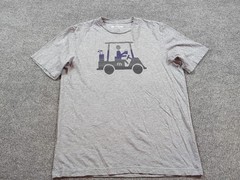 Travis Mathew Shirt Mens Large Gray Golf Short Sleeve Casual Graphic Tee Cotton