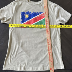 Wild Style Namibia Distressed Flag Men’s Sz Large Tan T-Shirt Land of the Brave