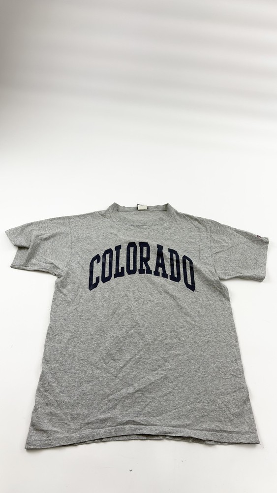 Colorado Shirt Mens Medium Gray MV Sport Made USA Short Sleeve College Tee