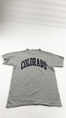 Colorado Shirt Mens Medium Gray MV Sport Made USA Short Sleeve College Tee