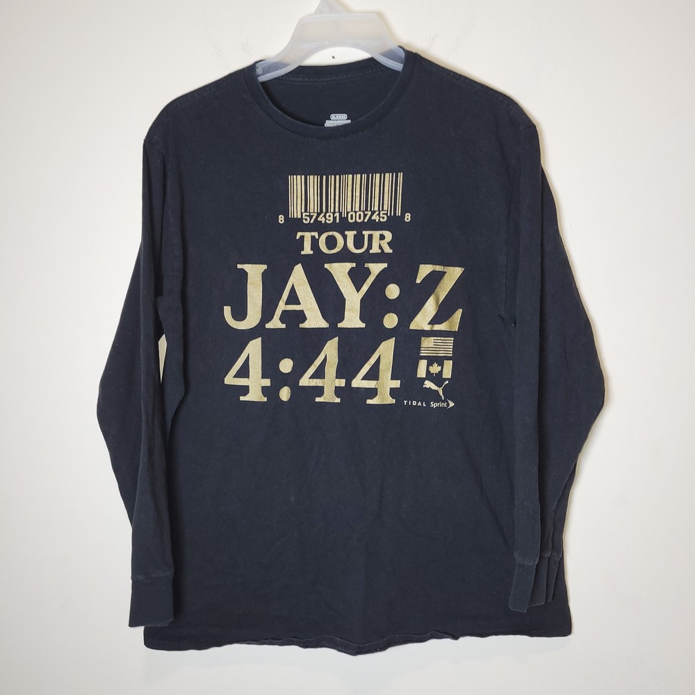 Jay-Z 4:44 Tour Puma Long Sleeve T-Shirt Men’s Black Gold Graphic XL/XG/XG