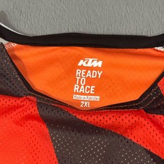KTM Motorcross Racing Vtg Orange Y2K Motorcyle Dirt Bike Long Sleeve T Shirt 2XL