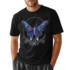 Galaxy Constellation Moth T-Shirt Celestial Butterfly Witchy Space Gift Tee