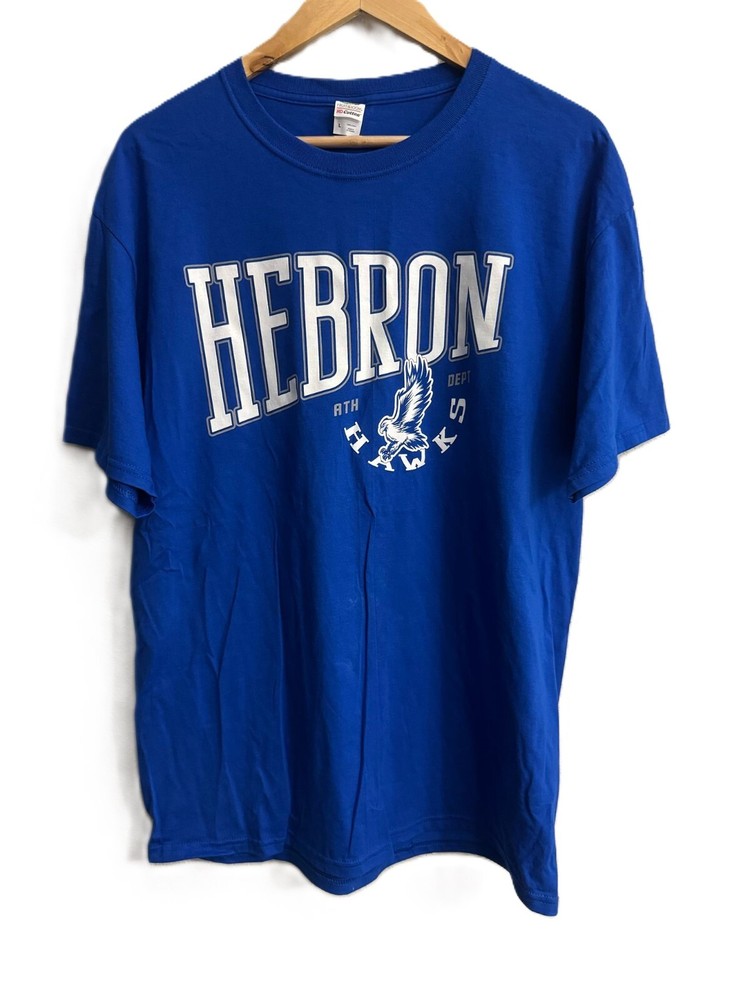 Fruit Of The Loom Short-sleeve Mens Graphic Print Casual T-shirt Sz L Ultra Blue