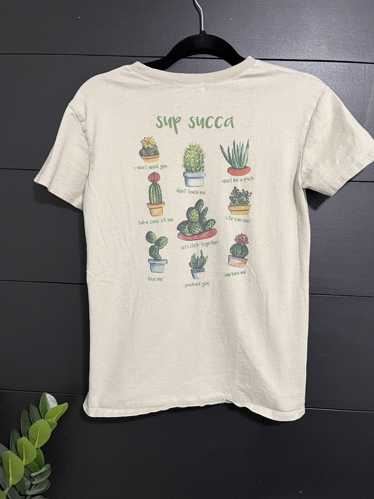 ALAB Sup Succa Cream Graphic Tee Unisex Adult Sz Small EUC