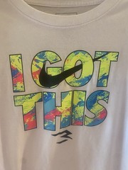 Boys Nike Logo T-Shirt XL White Multi-Color Short Sleeve Tee