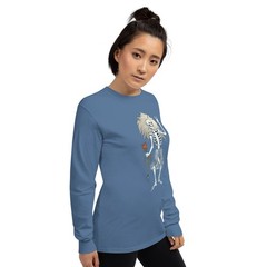 Jerry Garcia Rosebud Skeleton Grateful Dead Gildan Unisex long sleeve tee
