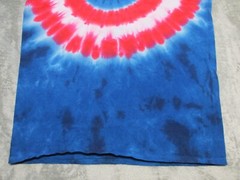 Vintage Marvel Captain America Shirt Mens Large Red Blue Super Hero Tie Dye AOP