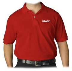 MEN’S PRINTED STAFF SECURITY PARTY POLICE UNIFORM FUNNY MMA COLLAR POLO T-SHIRT