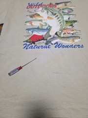 Vintage The Wild Side Shirt L Fish Collage Wild Outdoors Natural Wonders 90s