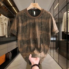 Men Luxury Fashion Trendy Star Ripped Hole Casual Summer Streetwear T-Shirt