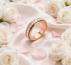 ZhxshwHdd 2pcs Anxiety Rings For ，Cubic Zirconia Statement Stainless Steel Fi…