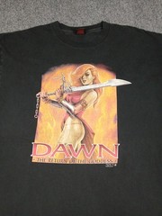 Vintage Dawn Return of The Goddess Comic T Shirt Mens Size XL 1999 Sirius Sword