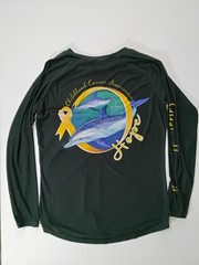 Guy Harvey Cancer Awareness T-shirt Mens Large Black Yellow Logo Outdoor Tee