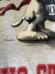 Vintage Snoopy Ace Pilot Ohio State Buckeyes Cartoon Peanuts T Shirt XL (Desc.)