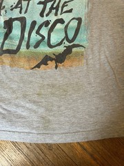PANIC AT DISCO T SHIRT Fear Loathing Ralph Steadman Style Art Las Vegas Bats LG