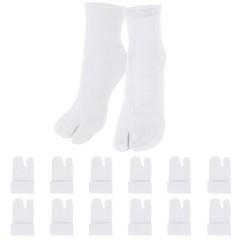 Flip Flop Socks 6 Pairs Elastic Tabi Split Toe Wicking Cotton for Women