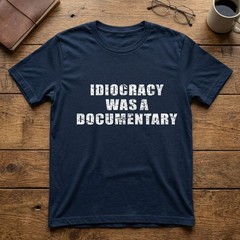 Idiocracy was a Documentary Funny Sarcastic Saying Gift Vintage Men’s Tee A79